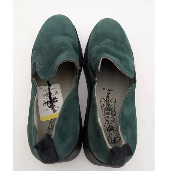 Fly London Pece Wedge Loafer Shoes Women's Forest Green Size US6.5 EU37a - Picture 15 of 15